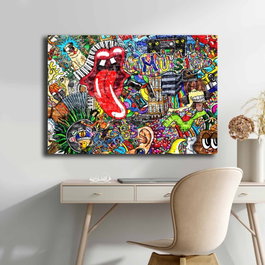 Wallity Cuadro sobre Lienzo Decorativo Multicolor 70 x 100 cm
